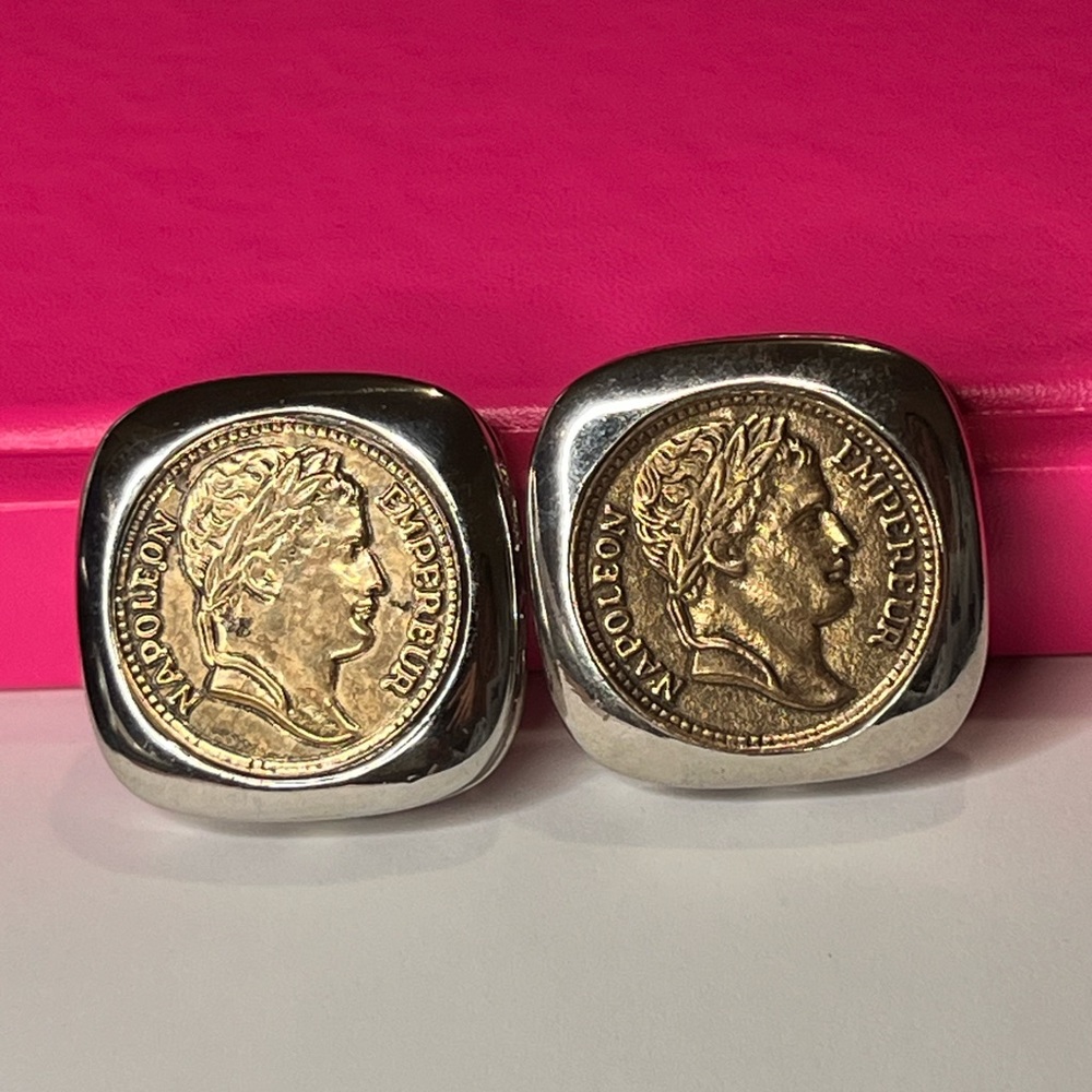 Les Bernard Napoleon Empereur Clip Earrings